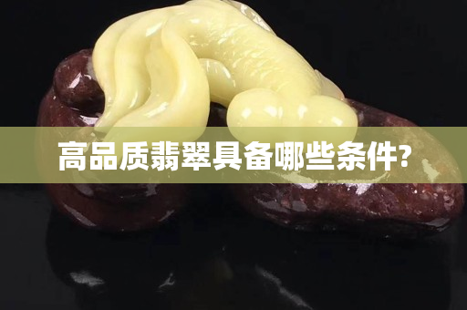 高品质翡翠具备哪些条件?