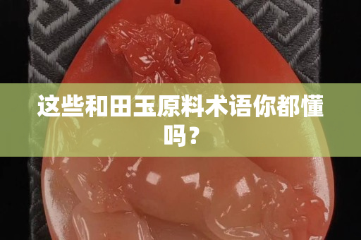 这些和田玉原料术语你都懂吗？