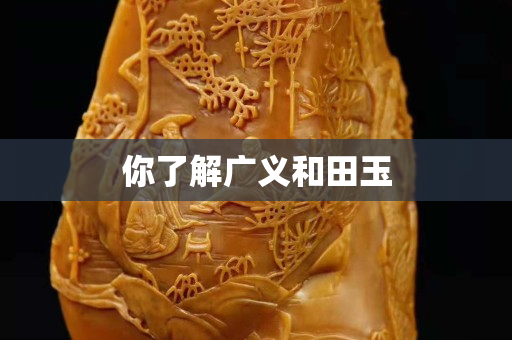你了解广义和田玉