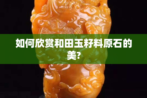 如何欣赏和田玉籽料原石的美?