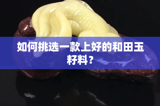 如何挑选一款上好的和田玉籽料？