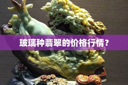 玻璃种翡翠的价格行情？