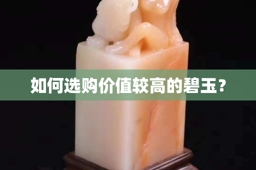 如何选购价值较高的碧玉？