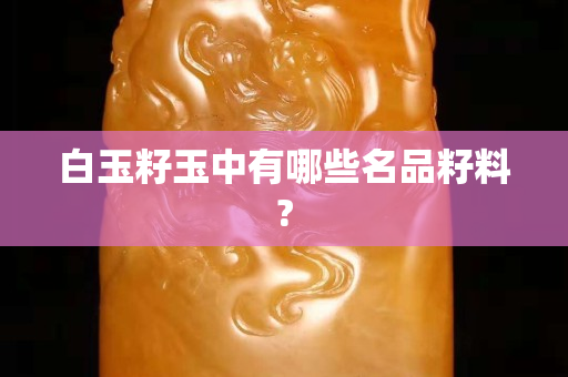 白玉籽玉中有哪些名品籽料?