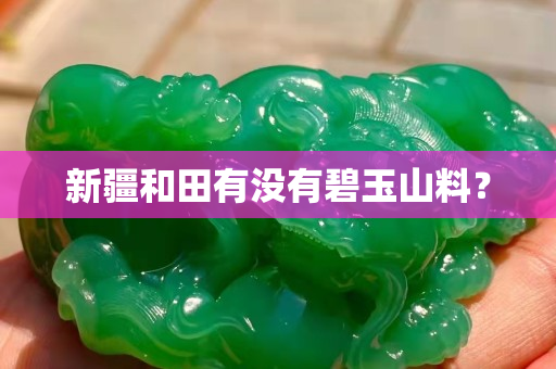 新疆和田有没有碧玉山料？