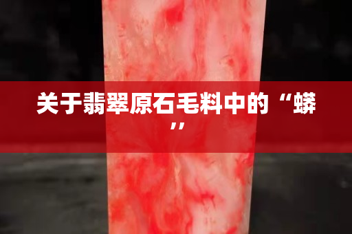 关于翡翠原石毛料中的“蟒’’