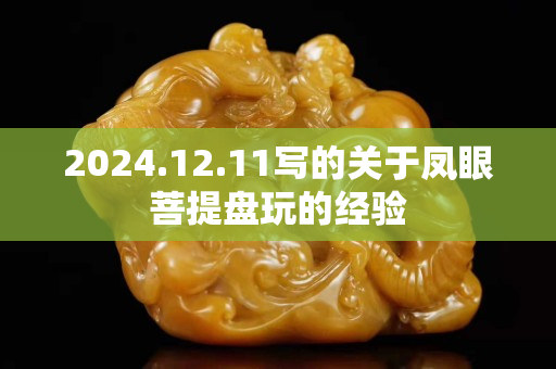 2024.12.11写的关于凤眼菩提盘玩的经验