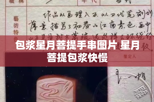 包浆星月菩提手串图片 星月菩提包浆快慢