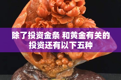 除了投资金条 和黄金有关的投资还有以下五种