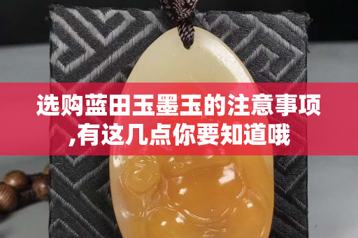 选购蓝田玉墨玉的注意事项,有这几点你要知道哦