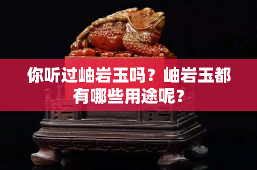 你听过岫岩玉吗？岫岩玉都有哪些用途呢？