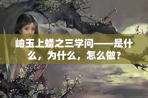 岫玉上蜡之三学问——是什么，为什么，怎么做？