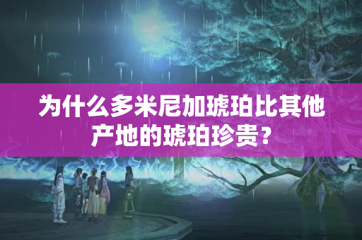 为什么多米尼加琥珀比其他产地的琥珀珍贵？