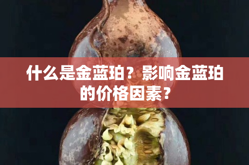 什么是金蓝珀？影响金蓝珀的价格因素？