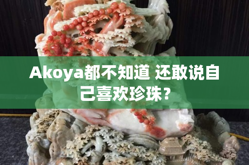Akoya都不知道 还敢说自己喜欢珍珠？