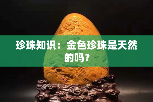 珍珠知识：金色珍珠是天然的吗？