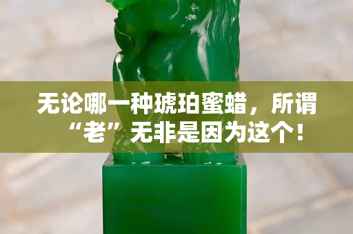 无论哪一种琥珀蜜蜡，所谓“老”无非是因为这个！