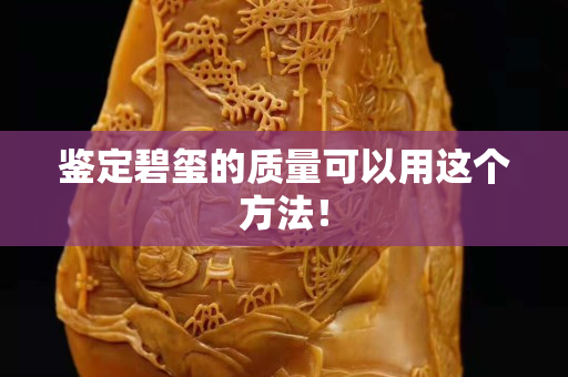 鉴定碧玺的质量可以用这个方法！