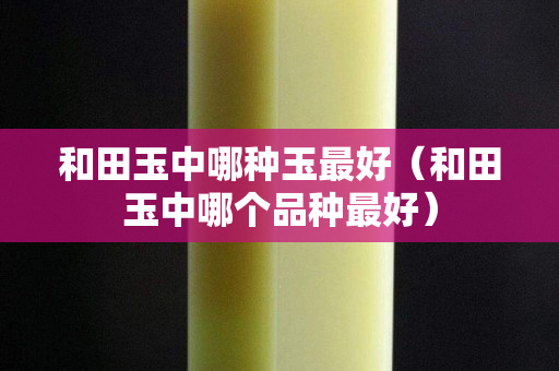 和田玉中哪种玉最好（和田玉中哪个品种最好）