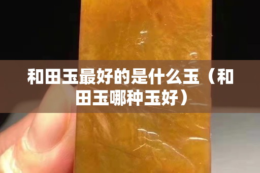 和田玉最好的是什么玉（和田玉哪种玉好）