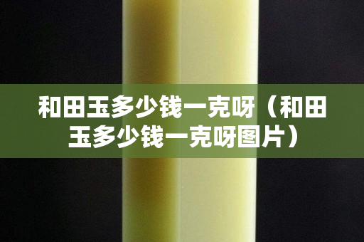 和田玉多少钱一克呀（和田玉多少钱一克呀图片）