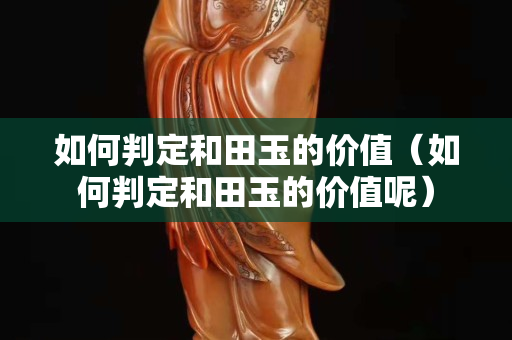 如何判定和田玉的价值（如何判定和田玉的价值呢）