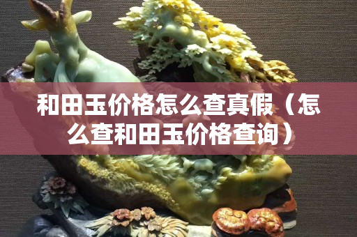 和田玉价格怎么查真假（怎么查和田玉价格查询）