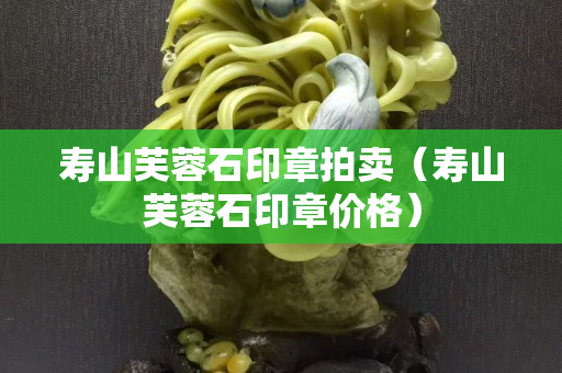 寿山芙蓉石印章拍卖（寿山芙蓉石印章价格）