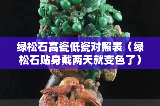 绿松石高瓷低瓷对照表（绿松石贴身戴两天就变色了）