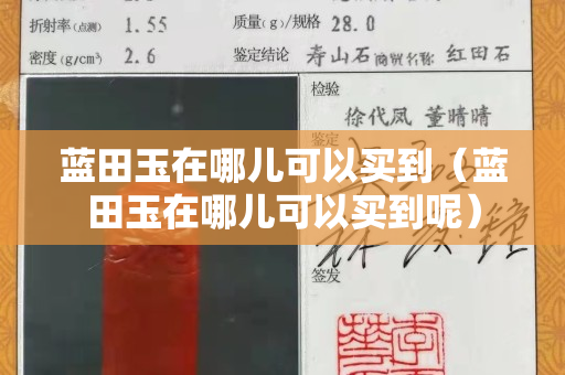蓝田玉在哪儿可以买到（蓝田玉在哪儿可以买到呢）