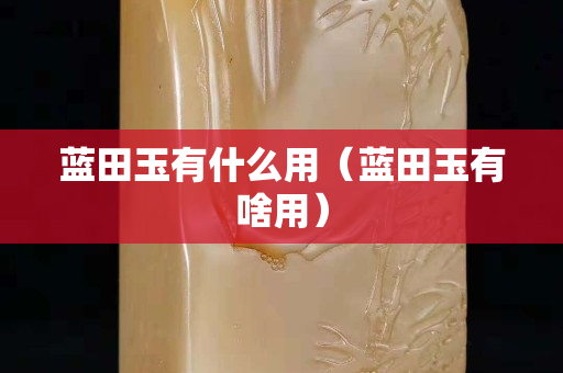 蓝田玉有什么用（蓝田玉有啥用）