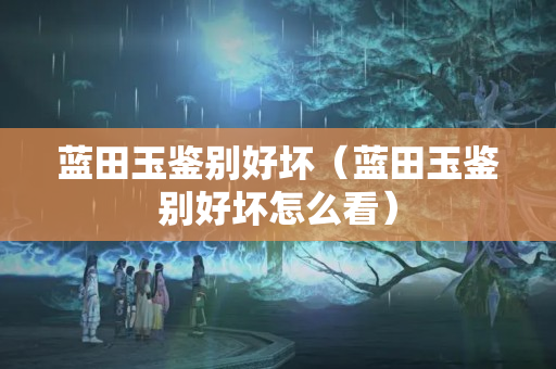蓝田玉鉴别好坏（蓝田玉鉴别好坏怎么看）