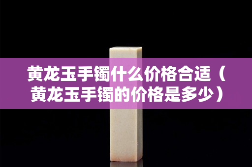 黄龙玉手镯什么价格合适（黄龙玉手镯的价格是多少）