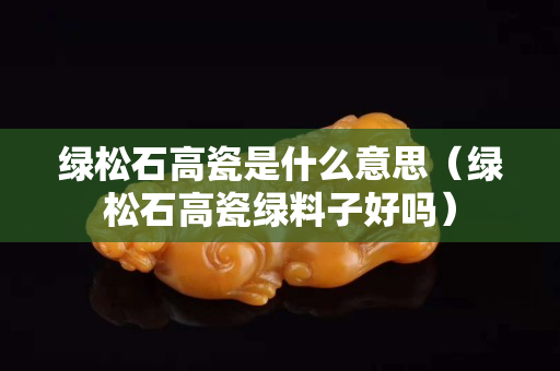 绿松石高瓷是什么意思（绿松石高瓷绿料子好吗）