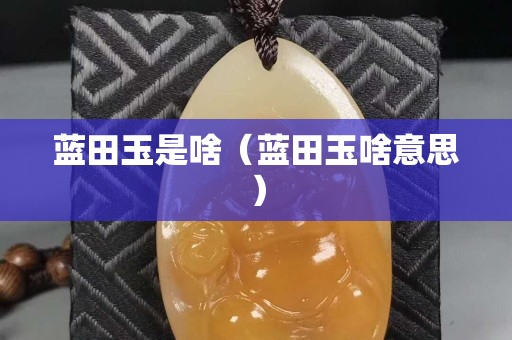 蓝田玉是啥（蓝田玉啥意思）