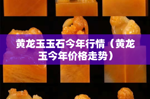 黄龙玉玉石今年行情（黄龙玉今年价格走势）