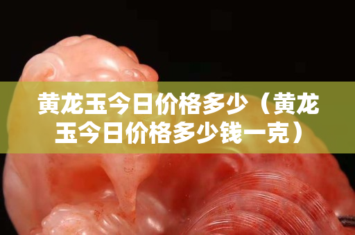 黄龙玉今日价格多少（黄龙玉今日价格多少钱一克）
