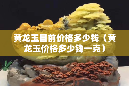 黄龙玉目前价格多少钱（黄龙玉价格多少钱一克）