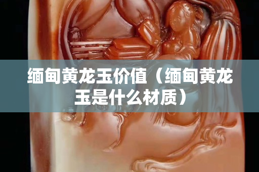 缅甸黄龙玉价值（缅甸黄龙玉是什么材质）