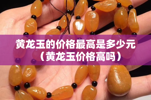 黄龙玉的价格最高是多少元（黄龙玉价格高吗）