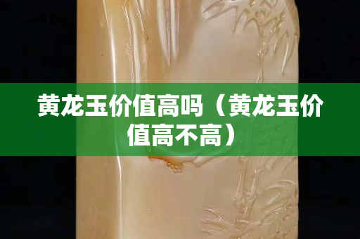 黄龙玉价值高吗（黄龙玉价值高不高）