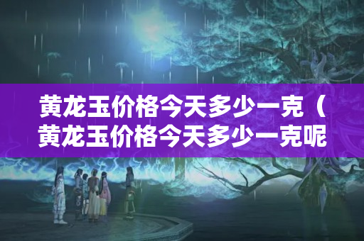 黄龙玉价格今天多少一克（黄龙玉价格今天多少一克呢）