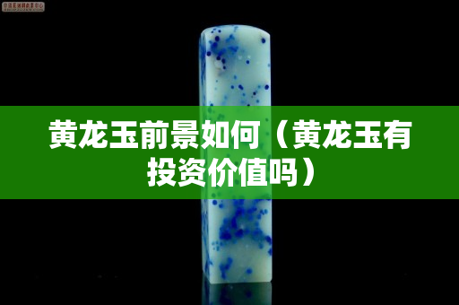 黄龙玉前景如何（黄龙玉有投资价值吗）