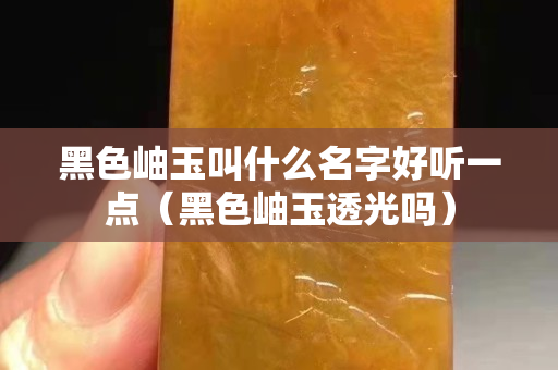 黑色岫玉叫什么名字好听一点（黑色岫玉透光吗）