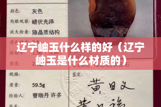 辽宁岫玉什么样的好（辽宁岫玉是什么材质的）