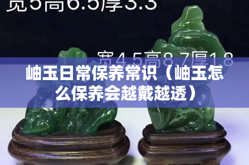 岫玉日常保养常识（岫玉怎么保养会越戴越透）