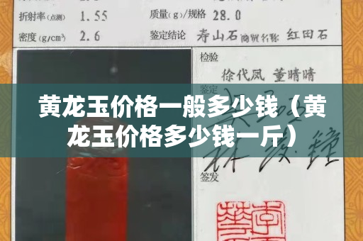 黄龙玉价格一般多少钱（黄龙玉价格多少钱一斤）
