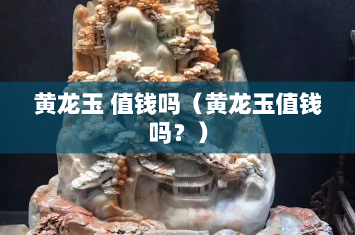黄龙玉 值钱吗（黄龙玉值钱吗？）