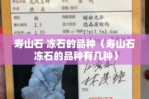 寿山石 冻石的品种（寿山石 冻石的品种有几种）