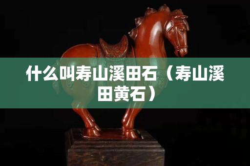 什么叫寿山溪田石（寿山溪田黄石）